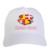 Cappellino bianco Rhone-Alpes Francia bandiera chiusura velcro - sportivo ultras, in poliestere