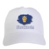 Cappellino bianco Stockolm Svezia bandiera chiusura velcro - sportivo ultras, in poliestere