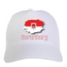 Cappellino bianco Voralberg Austria bandiera chiusura velcro - sportivo ultras, in poliestere