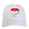 Cappellino bianco Wien Austria bandiera chiusura velcro - sportivo ultras, in poliestere