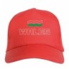 Cappellino Wales Galles ricamato chiusura in velcro - sportivo ultras, in poliestere