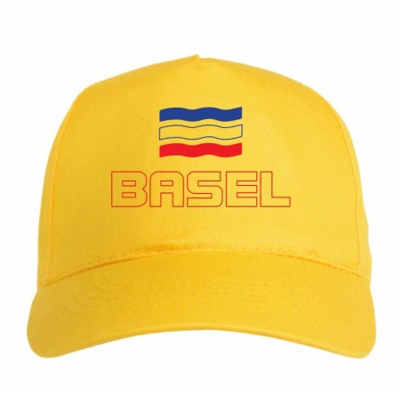 Cappellino Basel Svizzera ricamato chiusura in velcro - sportivo ultras, in poliestere