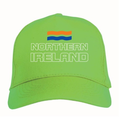 Cappellino Nord Irlanda ricamato chiusura in velcro - sportivo ultras, in poliestere