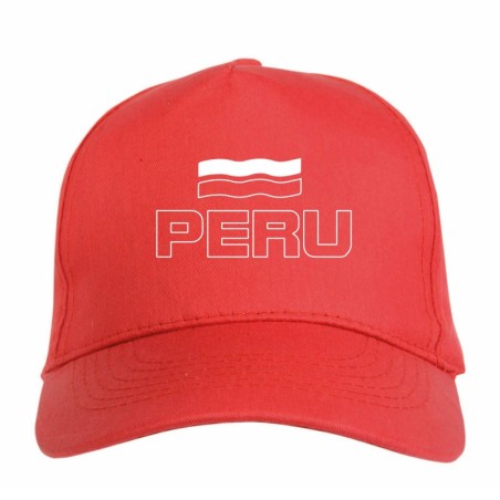 Cappellino Peru ricamato chiusura in velcro - sportivo ultras, in poliestere