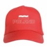 Cappellino Polonia bandiera biancorossa ricamato chiusura in velcro - sportivo ultras, in poliestere