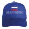 Cappellino Slovenia bandiera ricamata chiusura in velcro - sportivo ultras, in poliestere