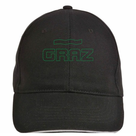 Cappellino Graz Austria ricamato chiusura in velcro - sportivo ultras, in poliestere