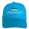 Cappellino Uruguay bandiera ricamata chiusura in velcro - sportivo ultras, in poliestere