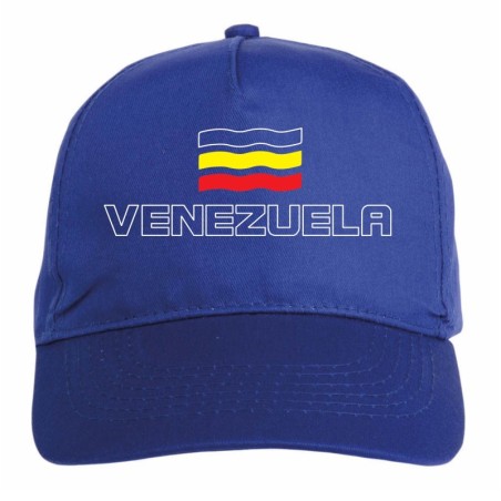 Cappellino Venezuela bandiera ricamata chiusura in velcro - sportivo ultras, in poliestere