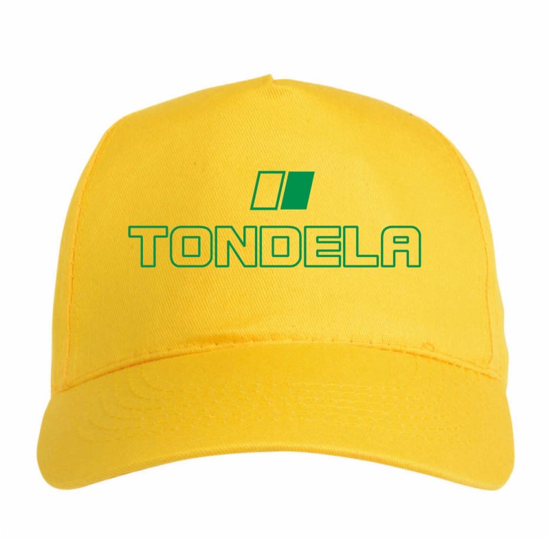 Cappellino ricamato Tondela giallo verde Portogallo chiusura in velcro - sportivo ultras, in poliestere