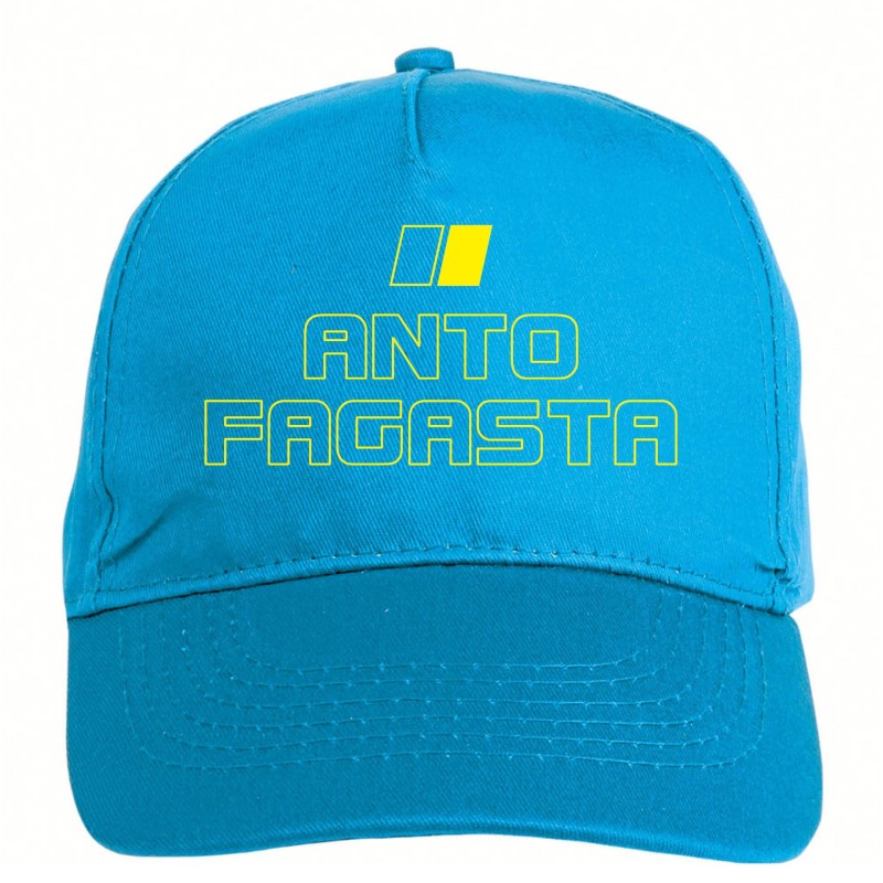 Cappellino ricamato Fagasta Colombia azzurro chiusura in velcro - sportivo ultras, in poliestere