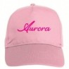 Cappellino ricamato Aurora rosa chiusura in velcro - sportivo ultras, in poliestere