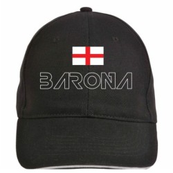 Cappellino ricamato quartiere Barona bandiera Milano chiusura in velcro - sportivo ultras, in poliestere