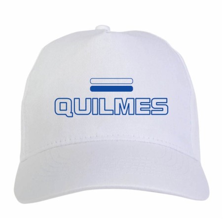 Cappellino ricamato bianco Quilmes Colombia chiusura in velcro - sportivo ultras, in poliestere