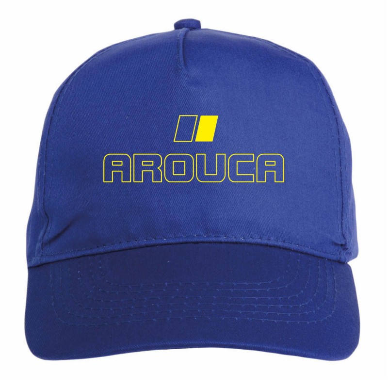 Cappellino ricamato blu Arouca Portogallo chiusura in velcro - sportivo ultras, in poliestere