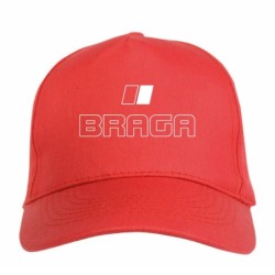 Cappellino ricamato Braga Portogallo biancorosso chiusura in velcro - sportivo ultras, in poliestere