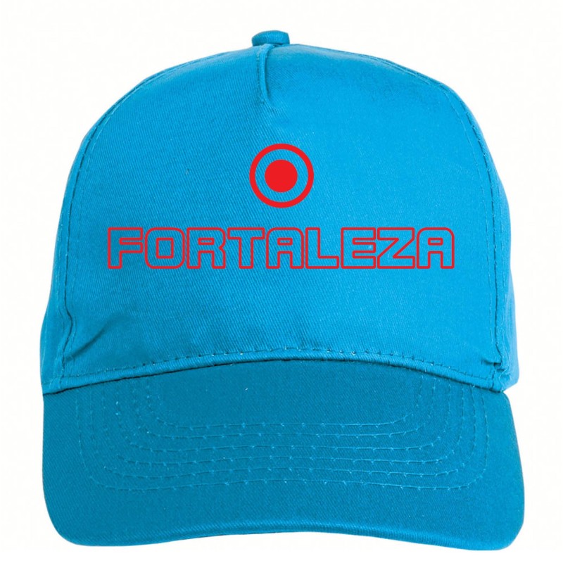 Cappellino ricamato Fortaleza Brasile rosso blu chiusura in velcro - sportivo ultras, in poliestere