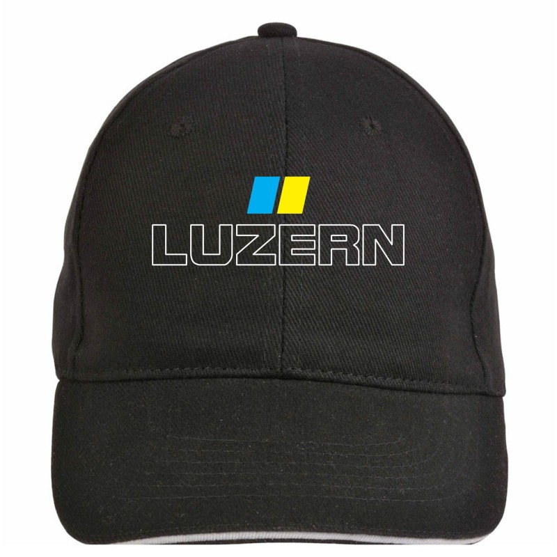 Cappellino ricamato Lucerna Svizzera chiusura in velcro - sportivo ultras, in poliestere