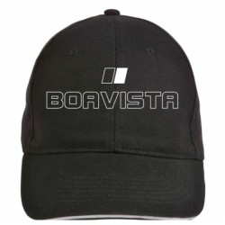 Cappellino ricamato nero Lisboa Portogallo chiusura in velcro - sportivo ultras, in poliestere