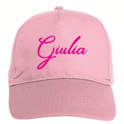 Cappellino ricamato rosa...