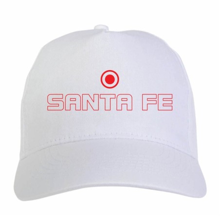 Cappellino ricamato Santa Fe Colombia biancorossa chiusura in velcro - sportivo ultras, in poliestere