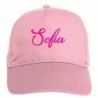 Cappellino ricamato Sofia Rosa chiusura in velcro - sportivo ultras, in poliestere