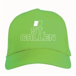 Cappellino ricamato St. Gallen Svizzera chiusura in velcro - sportivo ultras, in poliestere