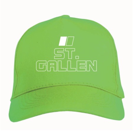 Cappellino ricamato St. Gallen Svizzera chiusura in velcro - sportivo ultras, in poliestere