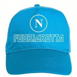 Cappellino ricamato quartiere Fuorigrotta quartiere Napoli chiusura in velcro - sportivo ultras, in poliestere