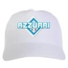 Cappellino bianco ricamato rombo Azzurri con tricolore - sportivo ultras, in poliestere