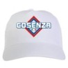 Cappellino bianco ricamato rombo Cosenza con tricolore - sportivo ultras, in poliestere