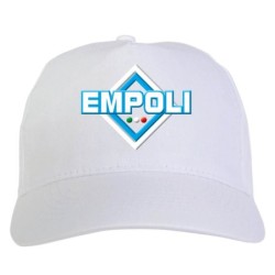 Cappellino bianco ricamato rombo Empoli con tricolore - sportivo ultras, in poliestere