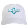 Cappellino bianco ricamato rombo Empoli con tricolore - sportivo ultras, in poliestere