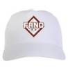 Cappellino bianco ricamato rombo Fano con tricolore - sportivo ultras, in poliestere