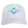 Cappellino bianco ricamato rombo Napoli con tricolore - sportivo ultras, in poliestere