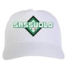 Cappellino bianco ricamato rombo Sassuolo con tricolore - sportivo ultras, in poliestere