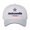 Cappellino ricamato Jacksonville Florida stella USA America13, poliestere 5 pannelli inserto blu su becca