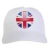 Cappellino bianco Bandiera tonda UK stampato sublimazione sportivo ultras 46 baseball