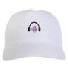 Cappellino bianco cuffie deejay stampato sublimazione sportivo ultras 26 baseball