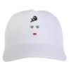 Cappellino bianco donna occhi grigi astratto stampato sublimazione sportivo ultras 70 baseball