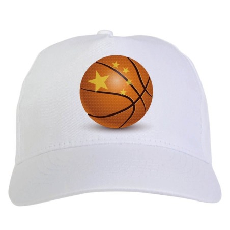 Cappellino bianco palla da basket stampato sublimazione sportivo ultras 28 baseball