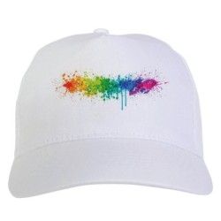 Cappellino bianco splash di...