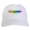 Cappellino bianco splash di colori arcobaleno stampato sublimazione sportivo ultras 27 baseball