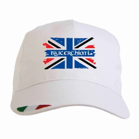 Cappellino Blucerchiati Genova bandiera grunge con tricolore Italia baseball