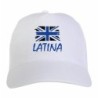 Cappellino ricamato Latina bandiera nerazzurra grunge 5 pannelli baseball sportivo ultras