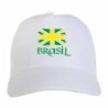 Cappellino ricamato tifosi Brasile bandiera neroverde grunge 5 pannelli baseball sportivo ultras