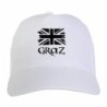 Cappellino ricamato tifosi Graz Austria bandiera bianconera grunge 5 pannelli baseball sportivo ultras