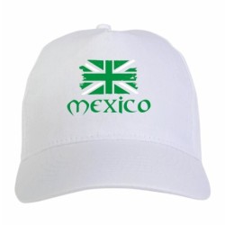 Cappellino ricamato tifosi Mexico bandiera verde grunge 5 pannelli baseball sportivo ultras