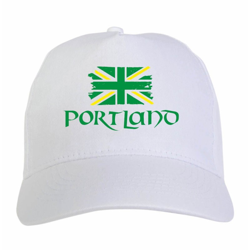 Cappellino ricamato tifosi Portland USA bandiera verde grunge 5 pannelli baseball sportivo ultras