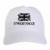 Cappellino ricamato tifosi Swansea UK bandiera bianconera grunge 5 pannelli baseball sportivo ultras